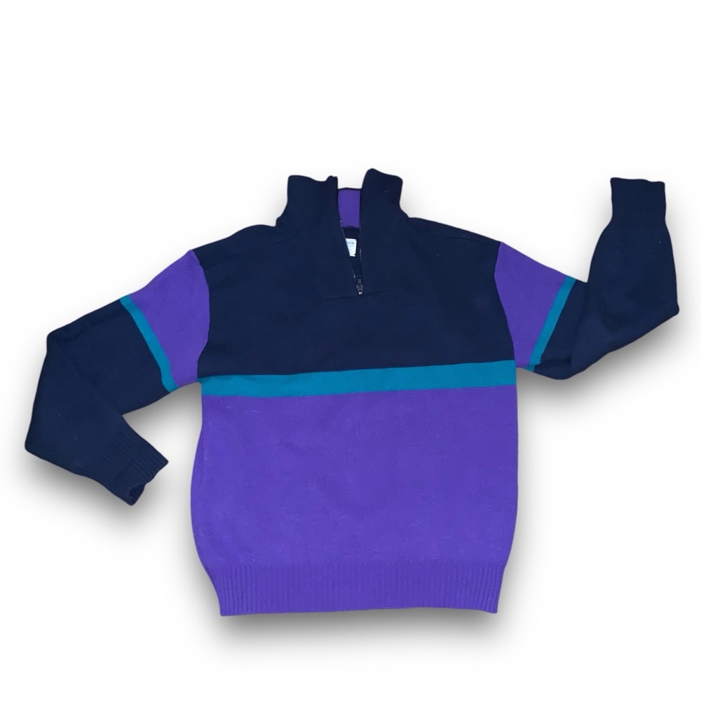 v i n t a g e :: Oversized 90s Bold Colorblock Ski Knit Sweater - Picture 6 of 11
